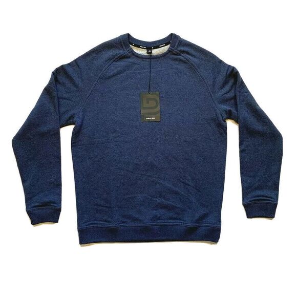 Other - NEW Public Rec Sweater Mens Small Blue Sweatshirt Weekend Crew Pima French Terry